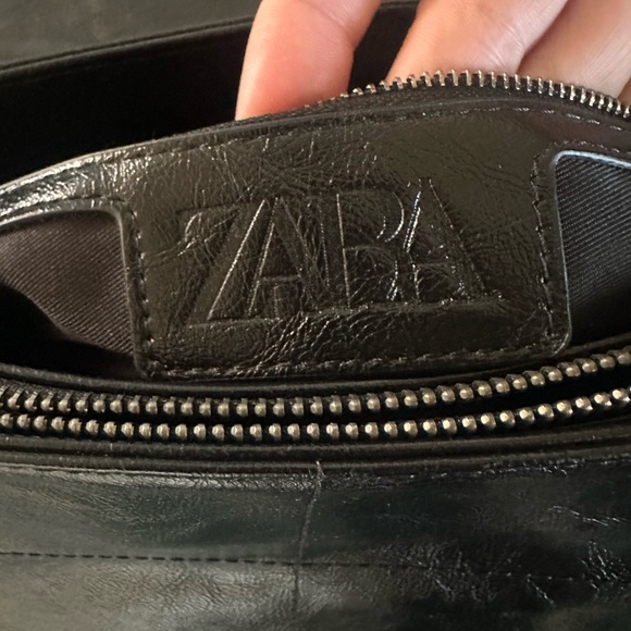 Zara Black Leather Chain Strap Bag - Picture 8 of 8